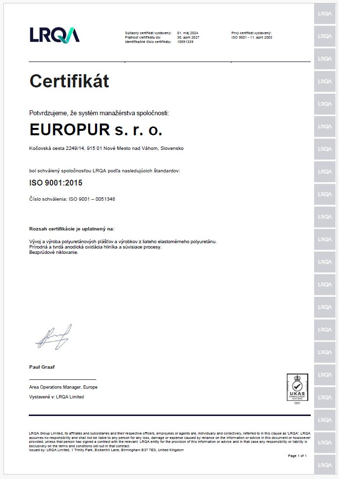 iso europur certifikat